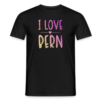 J’aime Berne - T-shirt homme - noir - Devant - AI Model Male 178 light (178cm)