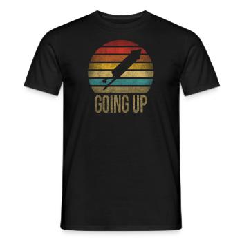 Fireworks Boom Rocket Going Up Launch Retro - Men's T-Shirt - black - Front - AI Model Male 178 light (178cm)