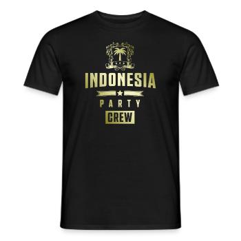 Équipage de fête en Indonésie - T-shirt homme - noir - Devant - AI Model Male 178 light (178cm)