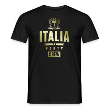 Équipage de l’Italia Party - T-shirt homme - noir - Devant - AI Model Male 178 light (178cm)