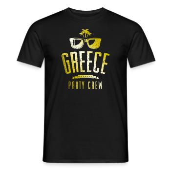 Greece Party Crew - Men's T-Shirt - black - Front - AI Model Male 178 light (178cm)