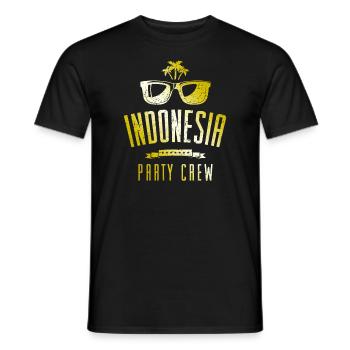 Équipage de fête en Indonésie - T-shirt homme - noir - Devant - AI Model Male 178 light (178cm)
