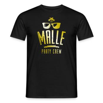 Malle Party Crew - Men's T-Shirt - black - Front - AI Model Male 178 light (178cm)
