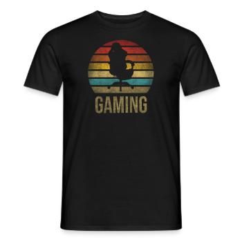 Chaise de jeu Gamer s’asseoir dans Freedom Kingdom - T-shirt homme - noir - Devant - AI Model Male 178 light (178cm)