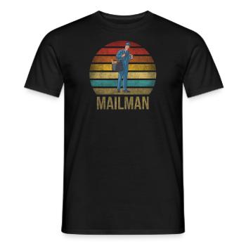 Courrier de livraison Mailman Vous avez été servi - T-shirt homme - noir - Devant - AI Model Male 178 light (178cm)