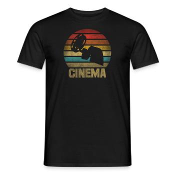 Movie Film Roll Cinema Retro Sunset - Männer T-Shirt - Schwarz - Vorne - AI Model Male 178 light (178cm)