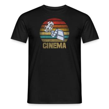 Movie Film Roll Cinema Retro Sunset - Männer T-Shirt - Schwarz - Vorne - AI Model Male 178 light (178cm)