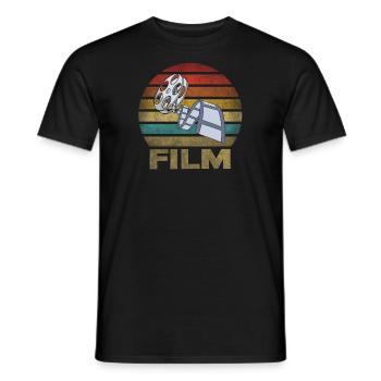 Movie Film Roll Cinema Retro Sunset - Männer T-Shirt - Schwarz - Vorne - AI Model Male 178 light (178cm)