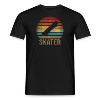 Skateboard Skate Or Die Retro Sunset - Männer T-Shirt - Schwarz - Vorne - AI Model Male 178 light (178cm)