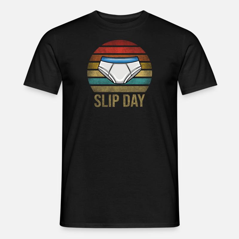 Underwear Slip Underpants Laundry Day - Männer T-Shirt - Schwarz