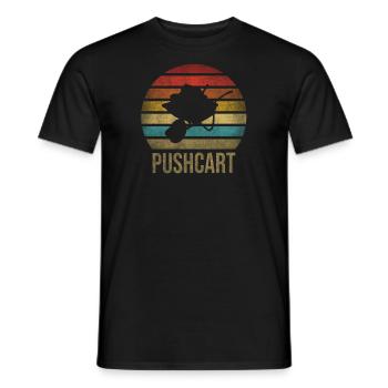 Cash Money Wheelbarrow Pushcart Sunset - Men's T-Shirt - black - Front - AI Model Male 178 light (178cm)