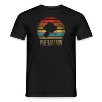 Cash Money Wheelbarrow Pushcart Sunset - Men's T-Shirt - black - Front - AI Model Male 178 light (178cm)