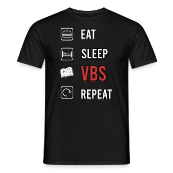 Eat Sleep VBS Repeat Bible School Jesus Christ - Men's T-Shirt - black - Front - AI Model Male 178 light (178cm)