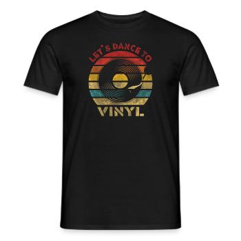 Let´s Dance to Vinyl Retro Vintage Music - Männer T-Shirt - Schwarz - Vorne - AI Model Male 178 light (178cm)