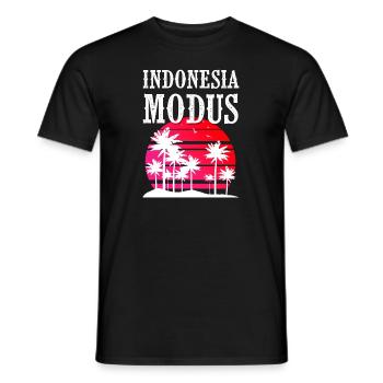 Mode Indonésie - T-shirt homme - noir - Devant - AI Model Male 178 light (178cm)