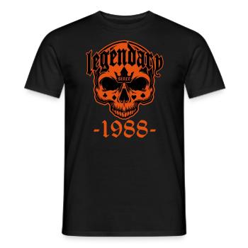 Legendär seit 1988 - Totenkopf | Farben änderbar - Männer T-Shirt - Schwarz - Vorne - AI Model Male 178 light (178cm)