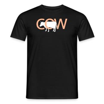 Vache Vache Lettres Animal - T-shirt homme - noir - Devant - AI Model Male 178 light (178cm)