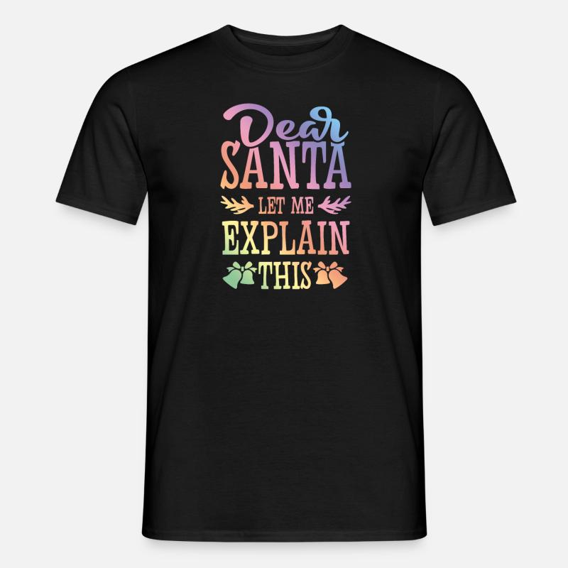 Dear Santa - Männer T-Shirt - Schwarz