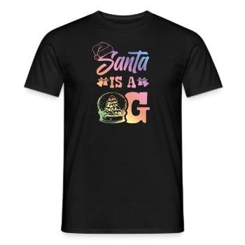 Le Père Noël est un OG - T-shirt homme - noir - Devant - AI Model Male 178 light (178cm)