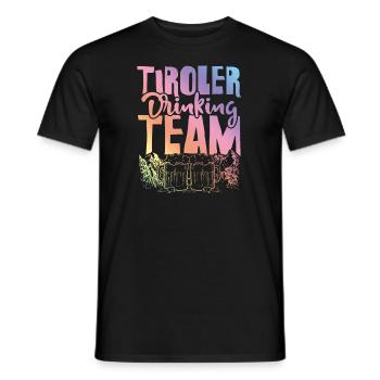 Tyrolean Drinking Team - Men's T-Shirt - black - Front - AI Model Male 178 light (178cm)