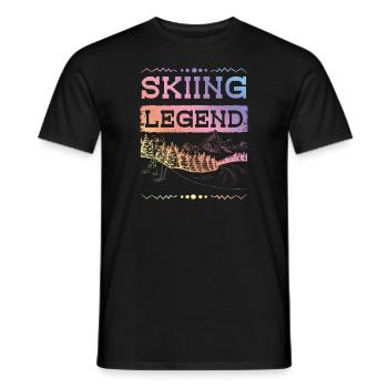 Légende du ski - T-shirt homme - noir - Devant - AI Model Male 178 light (178cm)