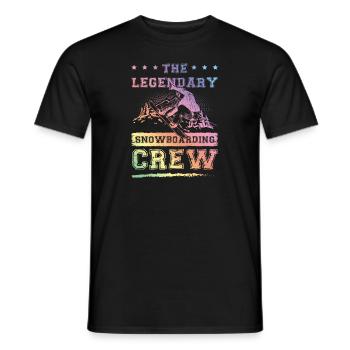 Legendary Snowboarding crew - Männer T-Shirt - Schwarz - Vorne - AI Model Male 178 light (178cm)