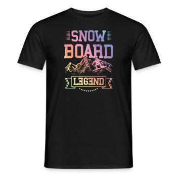 Snowboard Legend - Männer T-Shirt - Schwarz - Vorne - AI Model Male 178 light (178cm)