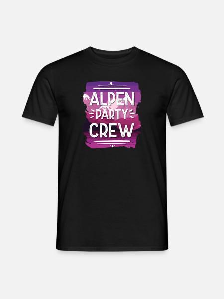 Alpen Party Crew - Men's T-Shirt - black