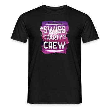 Swiss Party Crew - T-shirt homme - noir - Devant - AI Model Male 178 light (178cm)