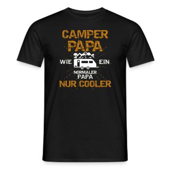 Camper Papa - Männer T-Shirt - Schwarz - Vorne - AI Model Male 178 light (178cm)