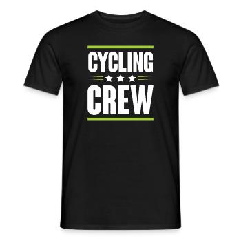 Cycling Crew - Men's T-Shirt - black - Front - AI Model Male 178 light (178cm)