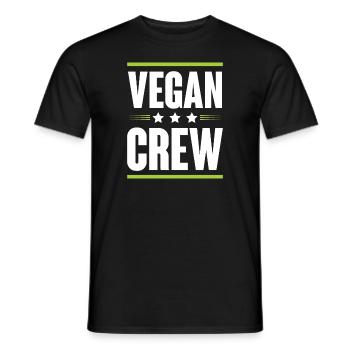Vegan Crew - Men's T-Shirt - black - Front - AI Model Male 178 light (178cm)