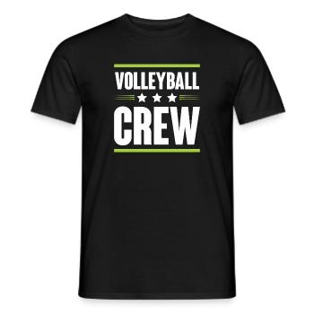 Volleyball Crew - Männer T-Shirt - Schwarz - Vorne - AI Model Male 178 light (178cm)