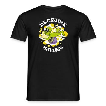 Decrime Nature Colorful Magic Mushroom Trippy - Männer T-Shirt - Schwarz - Vorne - AI Model Male 178 light (178cm)