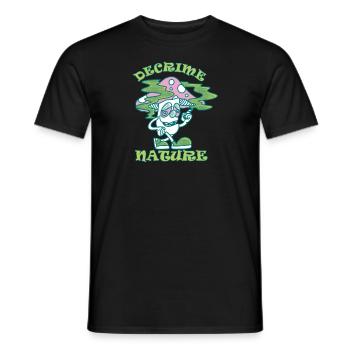 Decrime Nature Champignon Magique Coloré Trippy - T-shirt homme - noir - Devant - AI Model Male 178 light (178cm)