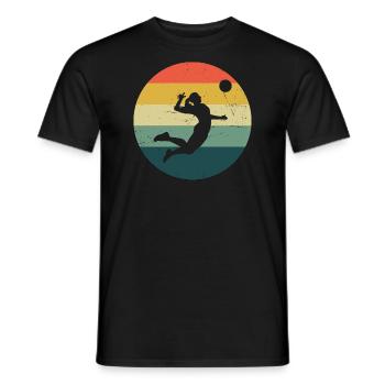 Volley Volleyball Player Women Volleyball Player - Men's T-Shirt - black - Front - AI Model Male 178 light (178cm)