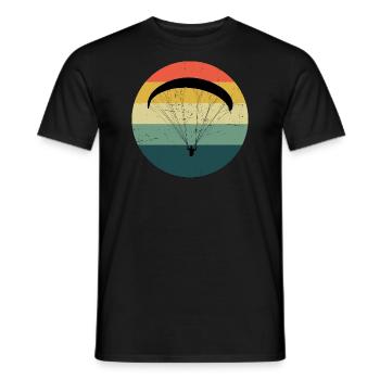 Men's Paragliding Paragliding Paragliding - Men's T-Shirt - black - Front - AI Model Male 178 light (178cm)