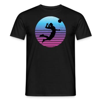 Joueur de volleyball masculin - T-shirt homme - noir - Devant - AI Model Male 178 light (178cm)