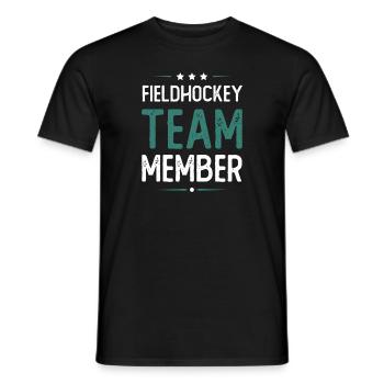 Fieldhockey Team - Männer T-Shirt - Schwarz - Vorne - AI Model Male 178 light (178cm)