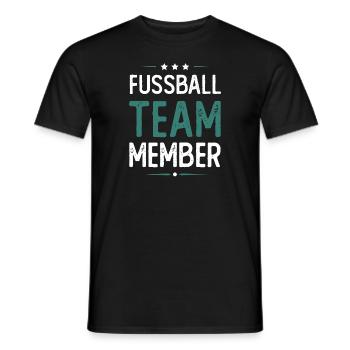 Équipe de football - T-shirt homme - noir - Devant - AI Model Male 178 light (178cm)