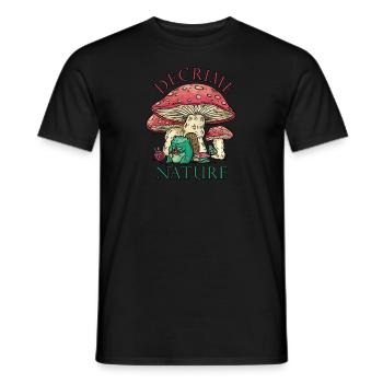Decrime Nature Champignon Magique Coloré Grenouille - T-shirt homme - noir - Devant - AI Model Male 178 light (178cm)