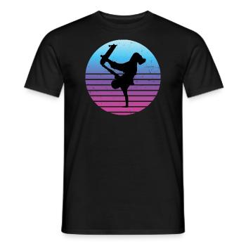 Patinage Skater Skateboarder Femmes Skateboard - T-shirt homme - noir - Devant - AI Model Male 178 light (178cm)