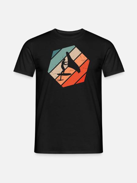 wingfoil Herren Damen foilwing hydrofoil wingsurfe - Männer T-Shirt - Schwarz