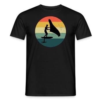 foil hydroptère femmes wingsurf wingfoil - T-shirt homme - noir - Devant - AI Model Male 178 light (178cm)