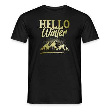 Bonjour Dire hiver - T-shirt homme - noir - Devant - AI Model Male 178 light (178cm)