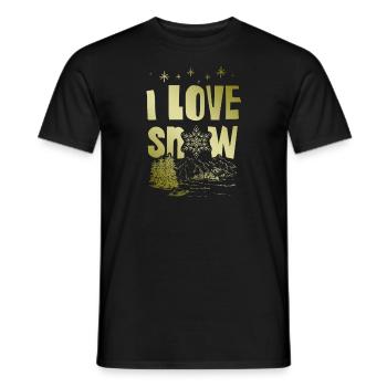 J’adore dire Snow - T-shirt homme - noir - Devant - AI Model Male 178 light (178cm)