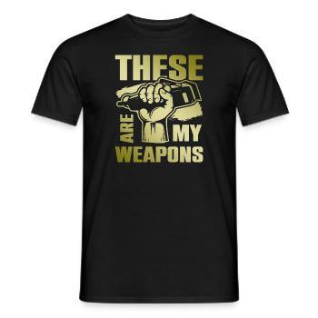 Armes de barbier - T-shirt homme - noir - Devant - AI Model Male 178 light (178cm)