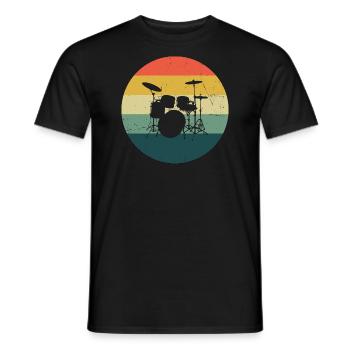 Drummer Men Drummer Drummer - Men's T-Shirt - black - Front - AI Model Male 178 light (178cm)