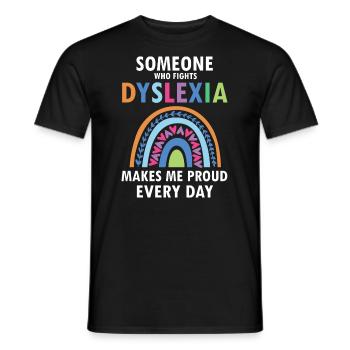 Dyslexia Teacher for Legathenia Therapists - Men's T-Shirt - black - Front - AI Model Male 178 light (178cm)