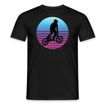 BMX Vélo Hommes BMX Garçons BMX Cyclisme - T-shirt homme - noir - Devant - AI Model Male 178 light (178cm)